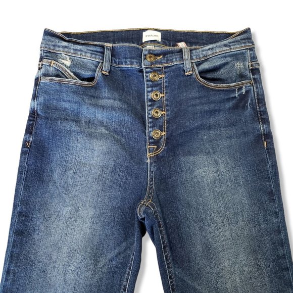 Sneak Peek High Rise Button Fly Skinny Blue Jeans Women's Size 11 / W30 - Picture 3 of 11